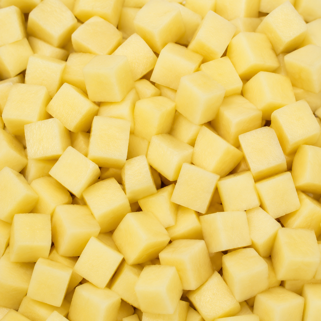 Potatoes Cleaned Cubed